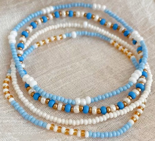 FET Seed beaded bracelet with heart