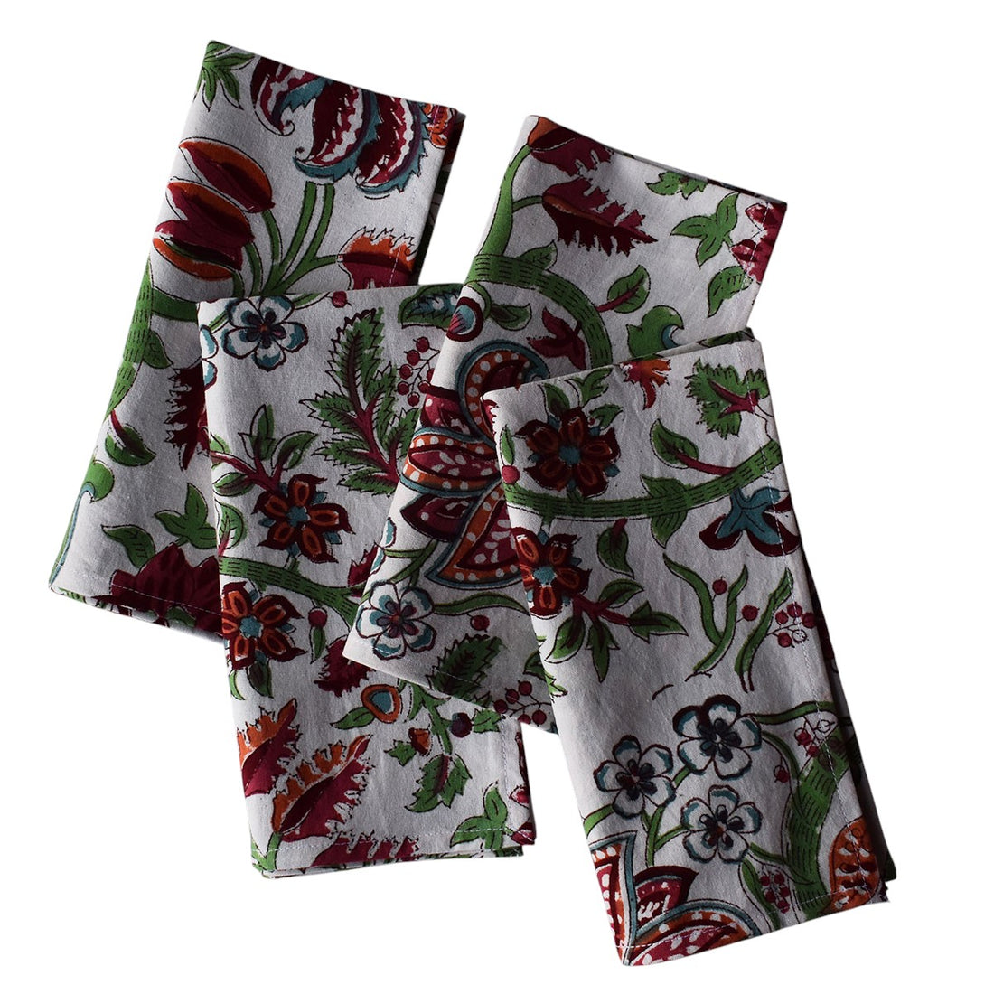 OR Set4 Napkin Hand Block Printed