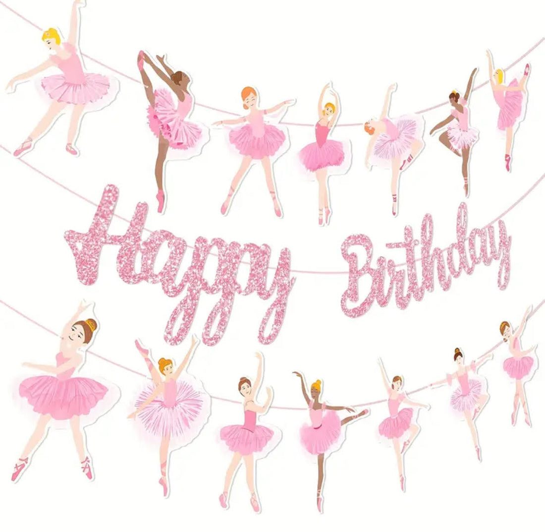 FET Ballet girl happy birthday banner