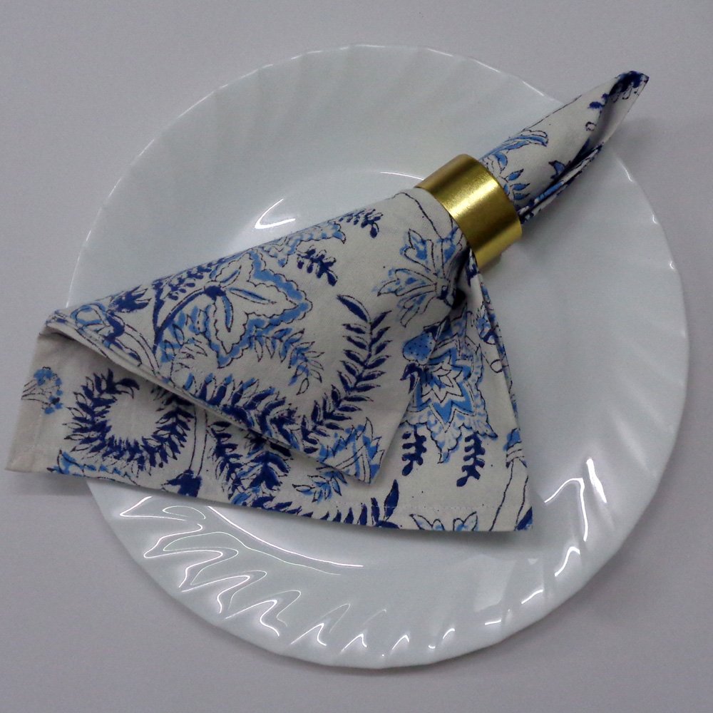 OR Set4 Napkin Hand Block Printed