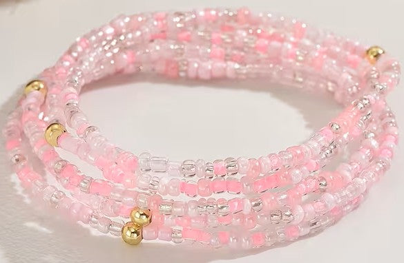 FET Seed beaded bracelet with heart