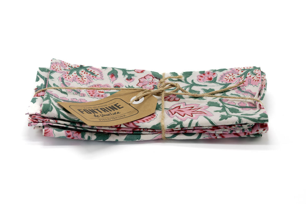 OR Set4 Napkin Hand Block Printed