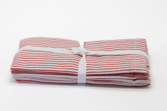 Linen Cotton Blend Napkins - Striped