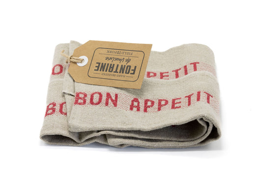 French Linen Tea Towel - Bon Appetite